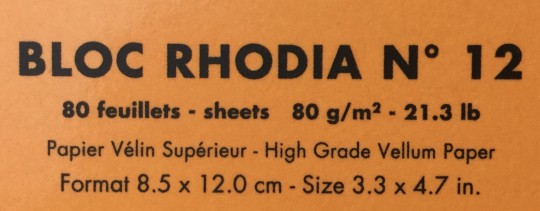 Rhodia High Grade Vellum Paper